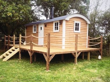 Our Shepherd Huts - How we build Shepherd Huts in Lincolnshire - External Decking