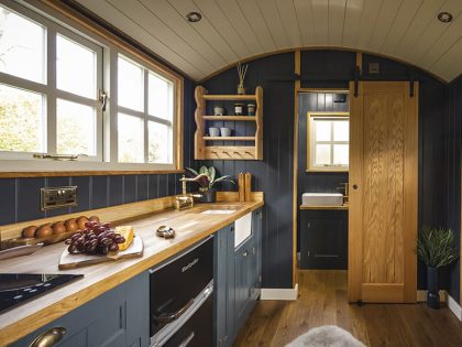 Bespoke Shepherds Hut to Buy - Church House - 18ft x 8ft - Kitchen