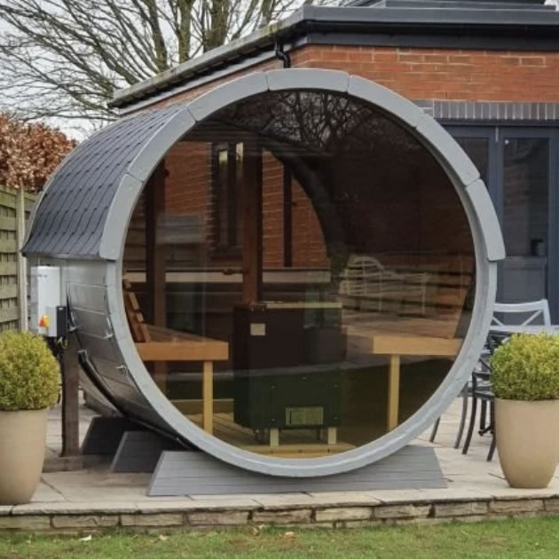 Luxury Barrel Sauna for your Shepherd Hut - BS16 - Electric Powered Luxury Barrel Sauna for your Shepherd Hut - BS16 - Electric Powered