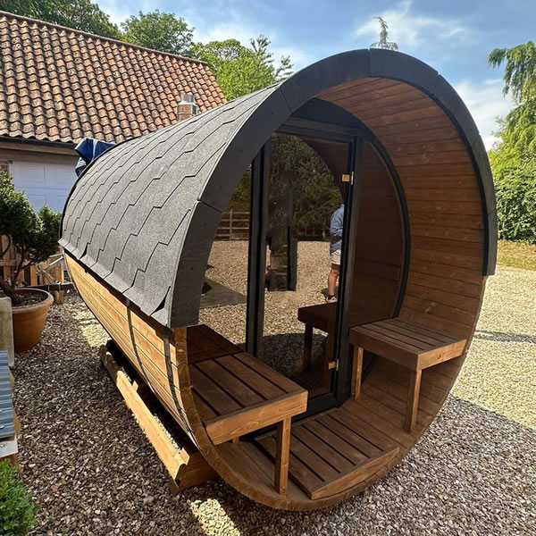Luxury Barrel Sauna for your Shepherd Hut - BS25T - Electric Powered Luxury Barrel Sauna for your Shepherd Hut - BS25T - Electric Powered